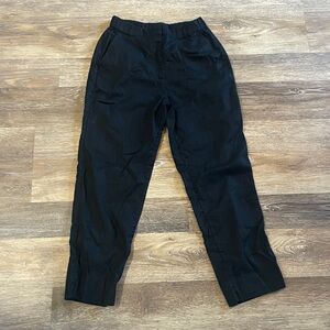 BANANA REPUBLIC Tapered High-Rise Linen-Blend Pants